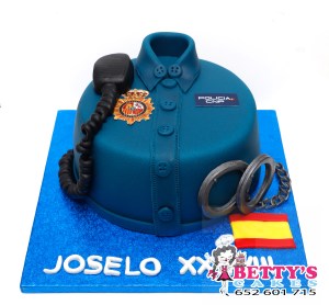 tarta policia nacional FONDANT