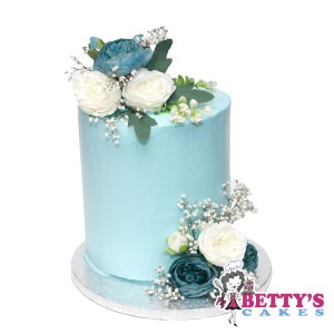 tarta boda elegante con flores