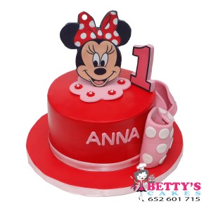 tarta minnie mouse fondant