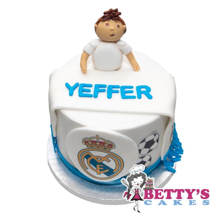 tarta real Madrid Fondant