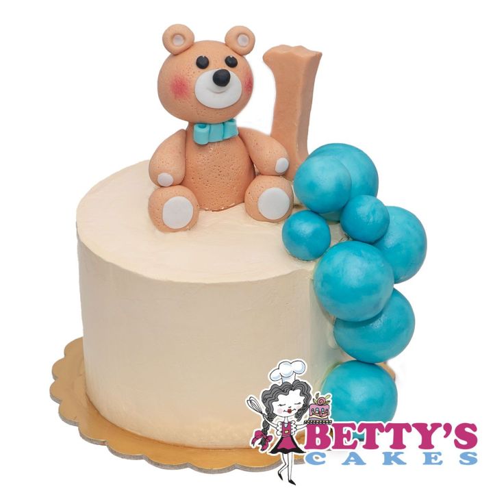 tarta osito un año fondant