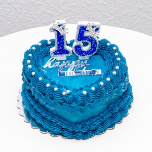 tarta corazon vintage 15 años