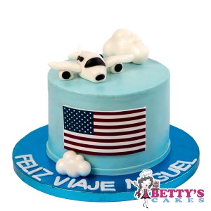 tarta fondant feliz viaje