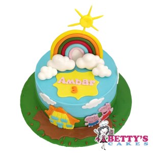 tarta pepa pig fondant